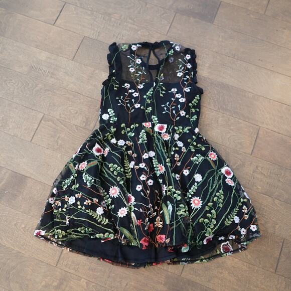 City Studio Floral Fit And Flare Embroidered Fit And Flare Dress 13 - Picture 3 of 8